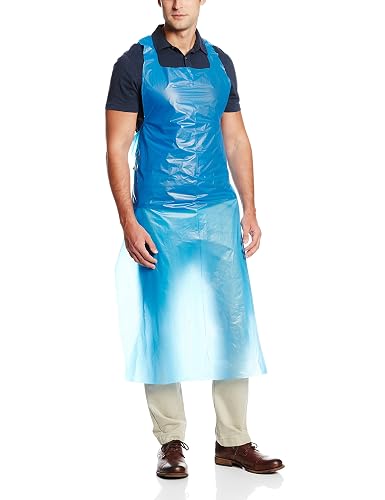 Ansell CPP 56-230 Heavy Duty Disposable Polyethylene Apron, 28" x 55", Blue (Pack of 100)