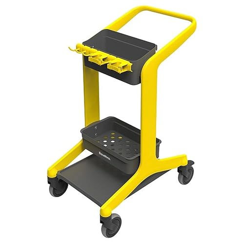 Janitorial Cart, Swvel, Yellow, PPP, 23.4 lb, Mfr: 57006-A