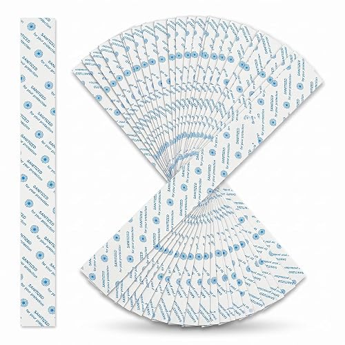 Toilet Seat Sanitary Bands 1000 Pack, Sanitized for Your Protection, Commercial Restroom Hygiene Supplies, 16.5x1.5", Biodegradable Paper Covers for Hotels, Offices, Restaurants - Made in USA