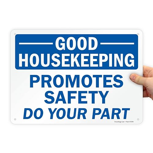 SmartSign "Good Housekeeping Promotes Safety, Do Your Part" Sign | 10" x 14" Plastic