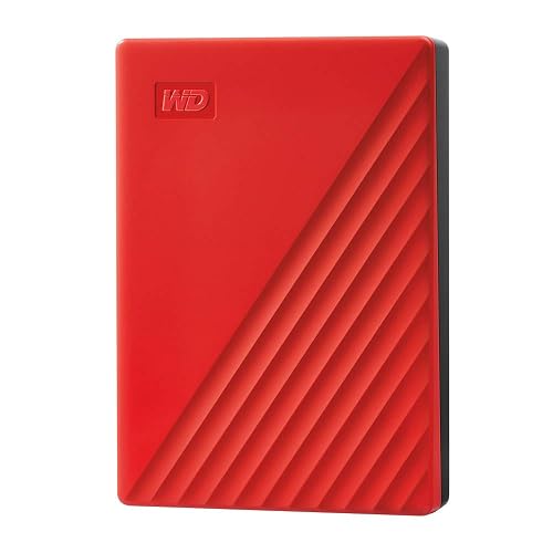 WD 4TB My Passport, Portable External Hard Drive, Red, backup software with defense against ransomware, and password protection, USB 3.1/USB 3.0 compatible - WDBPKJ0040BRD-WESN