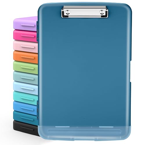 Sooez Clipboards with Storage, High Capacity Clip Boards 8.5x11 with Storage, Heavy Duty Nursing Clipboard Folder, Plastic Clipboard with Pen Holder for Women Teachers Work, School & Office Supplies