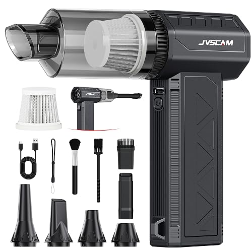 Compressed Air Duster&Vacuum Cleaner, 3-in-1 150000RPM Cordless Air Blower | Car Vacuum Cleaner with Brushless Motor Rechargeable 3-Speed,multiple nozzles for Computer Keyboard Home, Storage Bag Sealing