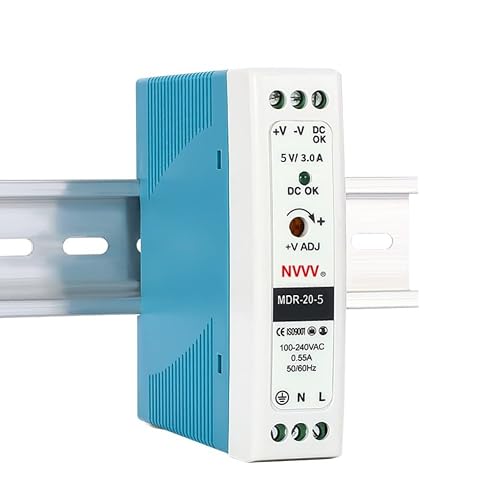 MDR-20-5 AC to DC DIN-Rail Power Supply 5V 3 Amp 15W