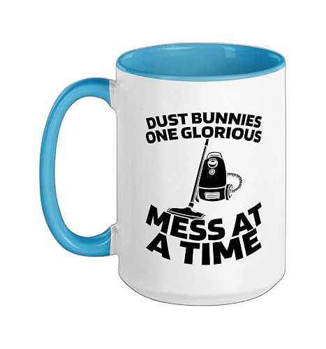 Cleaner - Janitorial Sanitation Housekeeping Cleaner Ceramic Mug, Blue/White, 15oz