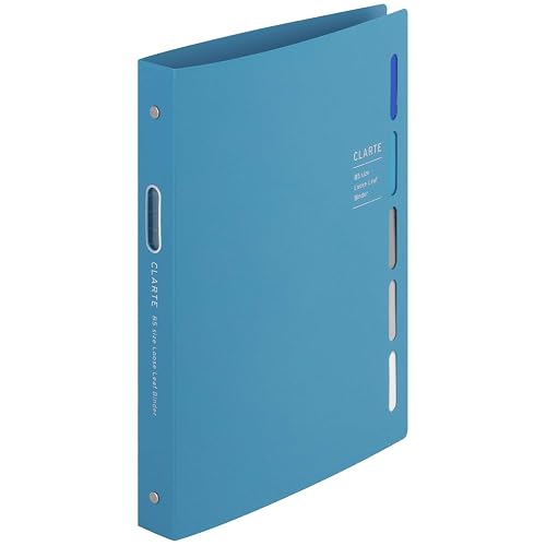 Maruman CLARTE 26-Ring Binder, 5 Tab Dividers B5 7.17"x10.12", Blue | Holds Up to 120 Sheets, Index windows, Storage Pocket, Includes 10 Pages, For Loose-Leaf Paper Organization, Made in Japan