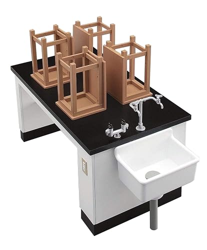 Hasegawa FA04 1/12 Figure Accessory Series, Science Room Desk and Chair, Plastic Model