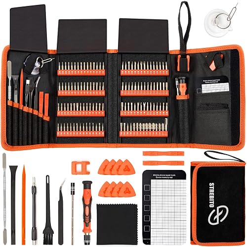 STREBITO Precision Screwdriver Set 142-Piece Electronic Repair Tool Kit | 120 Bits Magnetic Repair Tool Kit for iPhone, MacBook, Computer, Laptop, PC, Tablet, PS4, Xbox, Nintendo, Game Console
