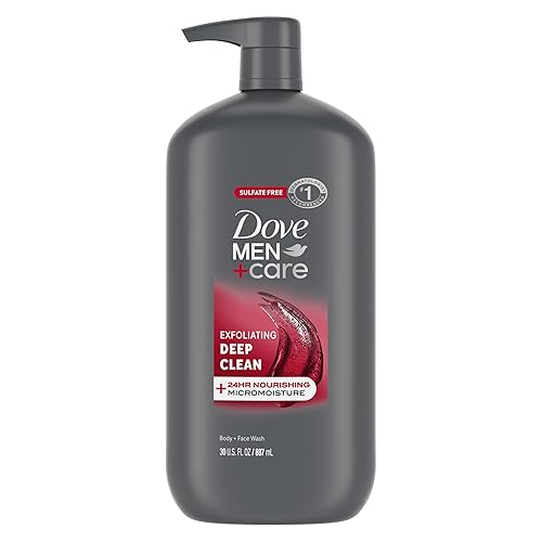 Dove Men Body & Face Wash Exfoliating Deep Clean, with 30 oz | For rough skin, Helps exfoliate and hydrate, With Micro moisture technology, For daily showers, Citrus + Cedarwood scent