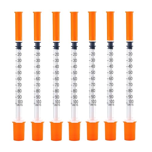 100pack 1cc Syringes with 32G 1/4 Inch-6mm U-100 | Accurate Measuring for Liquid Individually Sealed Packaging