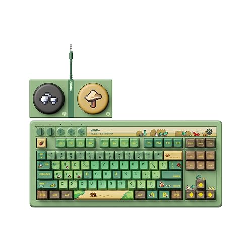8Bitdo Retro 87 Mechanical Keyboard for Windows PC & Android, Forest Wonder | Officially Licensed, RGB Backlight, Dual Super Buttons, Hot-Swappable PCB, PBT Keycaps, XBOX Button, Ultimate Software V2