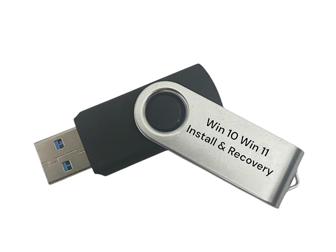 Bootable USB for Install & Reinstall Window 10 and Window 11 with Install Key, Software Tools for Recovery, Passwords resets, Machine troubleshooting. High Speed 64GB