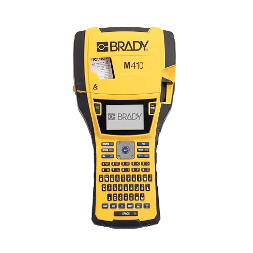 Brady M410 Handheld Portable Label Printer Kit with Safety and Facility ID Software, Carrying Case, Rechargeable Battery and Charger, Magnetic and Utility Holders, 11.5" H x 6" W x 3.5" H