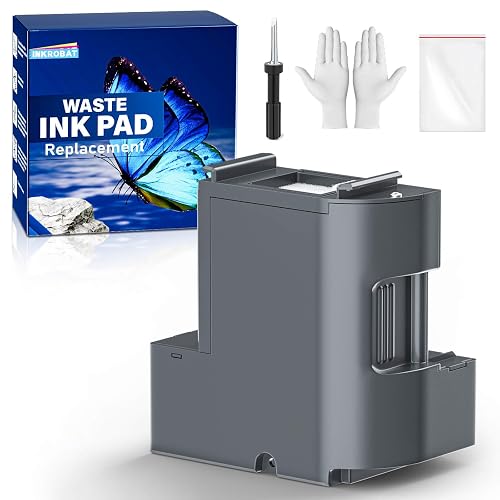 INKROBAT Waste Ink Pad Replacement with Reset Software for Ecotank ET-2850 ET-2760 ET-2750 ET-2700 ET2850 ET2760 ET2750 ET2700 2850 2760 2750 2700 Printer, Maintenance Box with Reset Software