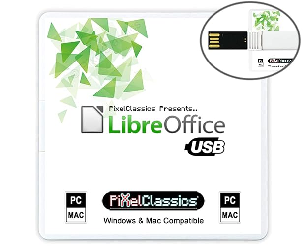 LibreOffice Office Suite 2026 on USB | Compatible with Microsoft Office Word, Excel & PowerPoint for Home Student Business | One Time Purchase, Lifetime License & Free Updates | Windows PC & Mac
