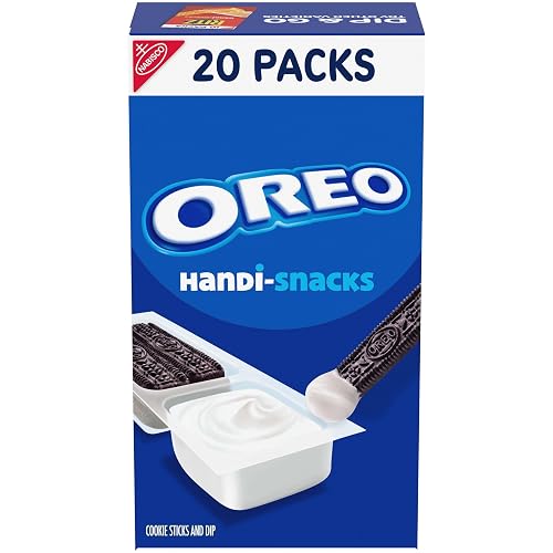 Handi-Snacks OREO Cookie Sticks 'N Creme Dip Snack Packs, 20 Snack Packs | Individually Wrapped