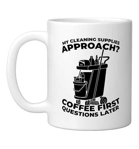 Cleaner Sanitation Janitorial - Housekeeping Cleaner Ceramic Mug, White