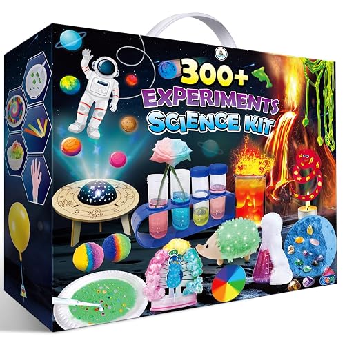 UNGLINGA 300+ Experiments Science Kit for Kids Chemistry Set S.T.E.M Toys | with Lab Manual, Volcano, Crystal Growing, Dig, Christams Birthday Gifts for Boys & Girls