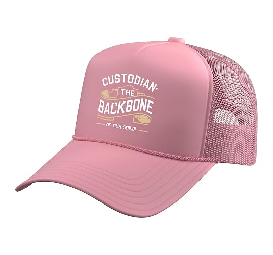 School Custodian School Staff Janitor School Sanitation Trucker Hat with Adjustable Mesh Back