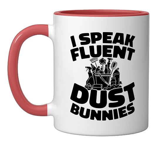 Cleaner Janitorial - Sanitation Housekeeping Cleaner Ceramic Mug, Red/White