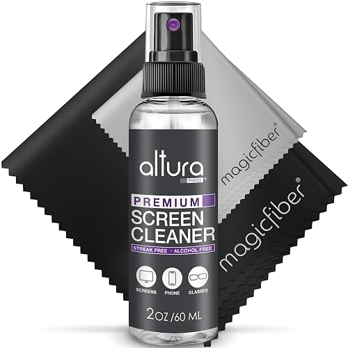 Altura Photo Screen Cleaner Spray Kit for Car, Laptop, Computer & MacBook | Great Touch Screen Cleaner for Phone, Tesla, iPad, OLED, TV, Monitors, Tablet & Mac Displays