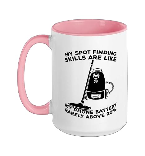 Cleaner Housekeeping Sanitation Janitorial - Cleaner Ceramic Mug, Pink/White, 15oz