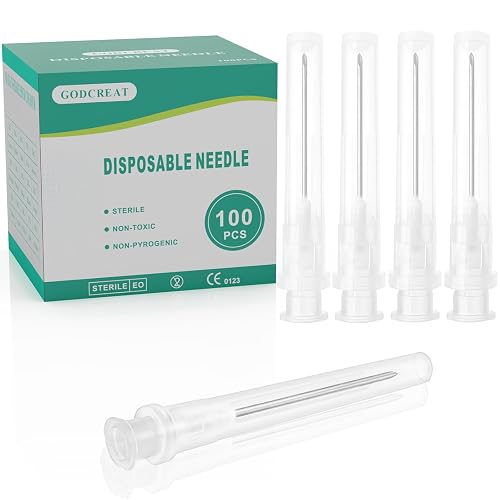 16 Gauge 1.5 Inch Needle Sterile Disposable 16G Needles for Lab Supplies, Pet, Poultry, and Industrial Dispensing, 100 Pcs Individually Packaged
