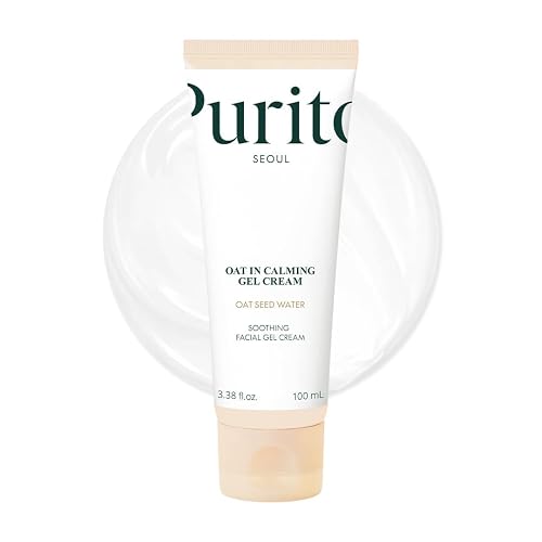 PURITO Oat Calming Gel Cream for Sensitive Skin, 3.38 fl.oz | Face Moisturizer, Blemish Calm, Lightweight Hydration, Non-Comedogenic, Korean Skincare