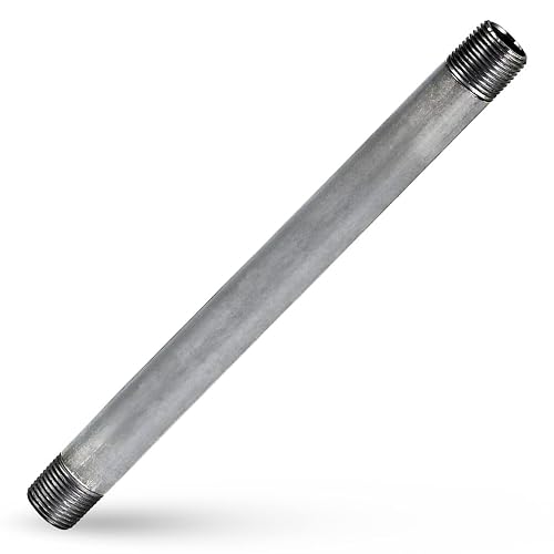 Supply Giant QDHM1136 Steel, Pre Cut Industrial Pipe Schedule 40 Threaded Fitting, 1-1/4'' x 36 in in, Galvanized