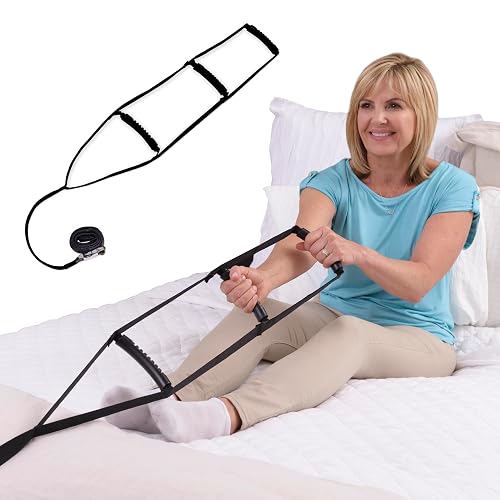 Stander BedCaddie, Pull-Up Assist Bed-Ladder with Non-Slip Handles for Adults, Seniors, and Elderly, Adjustable Length Bed-Lift, Sit Up Helper Bed-Assist, Mobility Aid for Handicapped and Injured