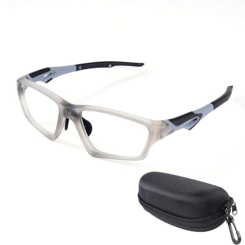 Xihaian 1 Set Lensless Protective Sports Goggles with Storage Case | Lensless Impact Resistant Safety Eyewear, Compatible with Pickleball, Outdoor Sports Protective Glasses Set