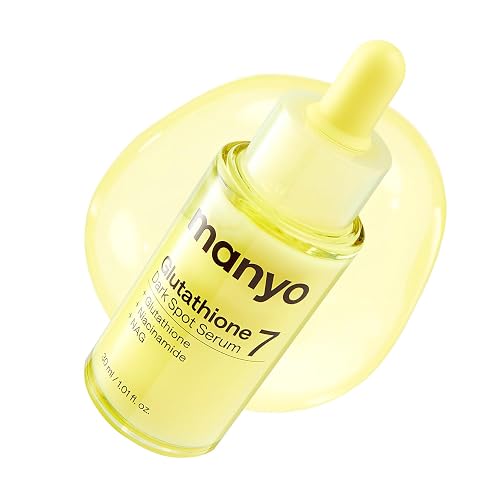 MANYO Glutathione 7 Dark Spot Serum, Radiance Booster, 1.01 fl oz | Glutathione, Niacinamide serum for uneven skin tone and dark spot remover for face, Korean skin care