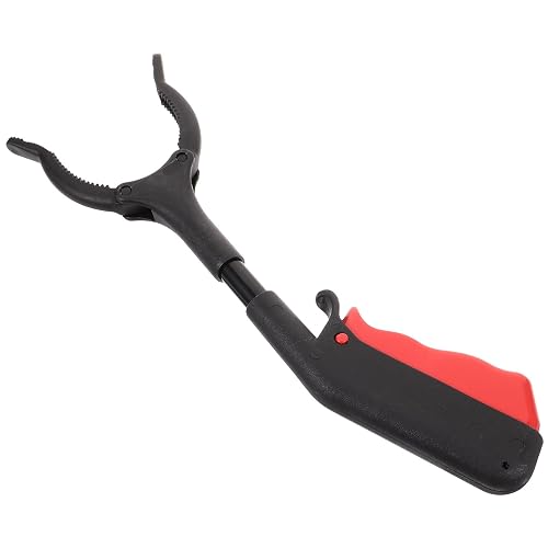 GLEAVI Portable 28cm Trash Grabber Tool with Iron Tube Handle, Non-Slip Garbage Clamp for Outdoor Cleaning and Waste Pickup, Lightweight Rubbish Picker for Sanitation and Janitorial Use