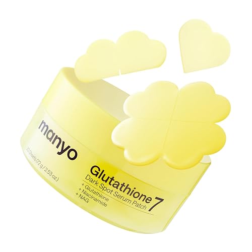 MANYO Glutathione 7 Dark Spot Serum Patch, for Uneven Skin Tone, 30 Count | Glutathione, Niacinamide serum for uneven skin tone and dark spot remover for face, acne patch, Korean skincare