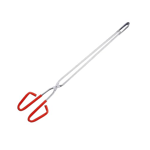 Stainless Steel Trash Picker Tool Silver, with Comfortable Handle | Easy to Use for Trash and Coal Picking, Plastic Grip, Grabber Style Tool